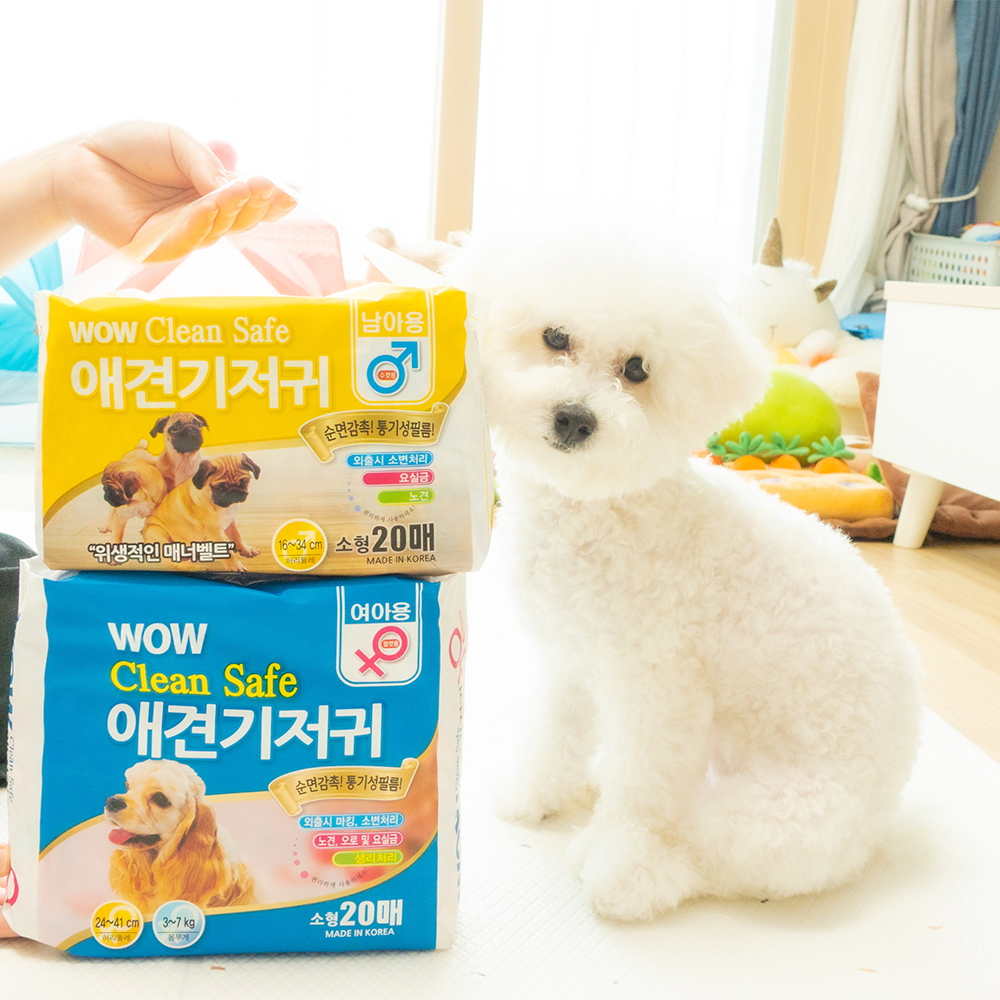 와우 크린세이프 애견기저귀 20매 여아용 : 바니네펫스토어