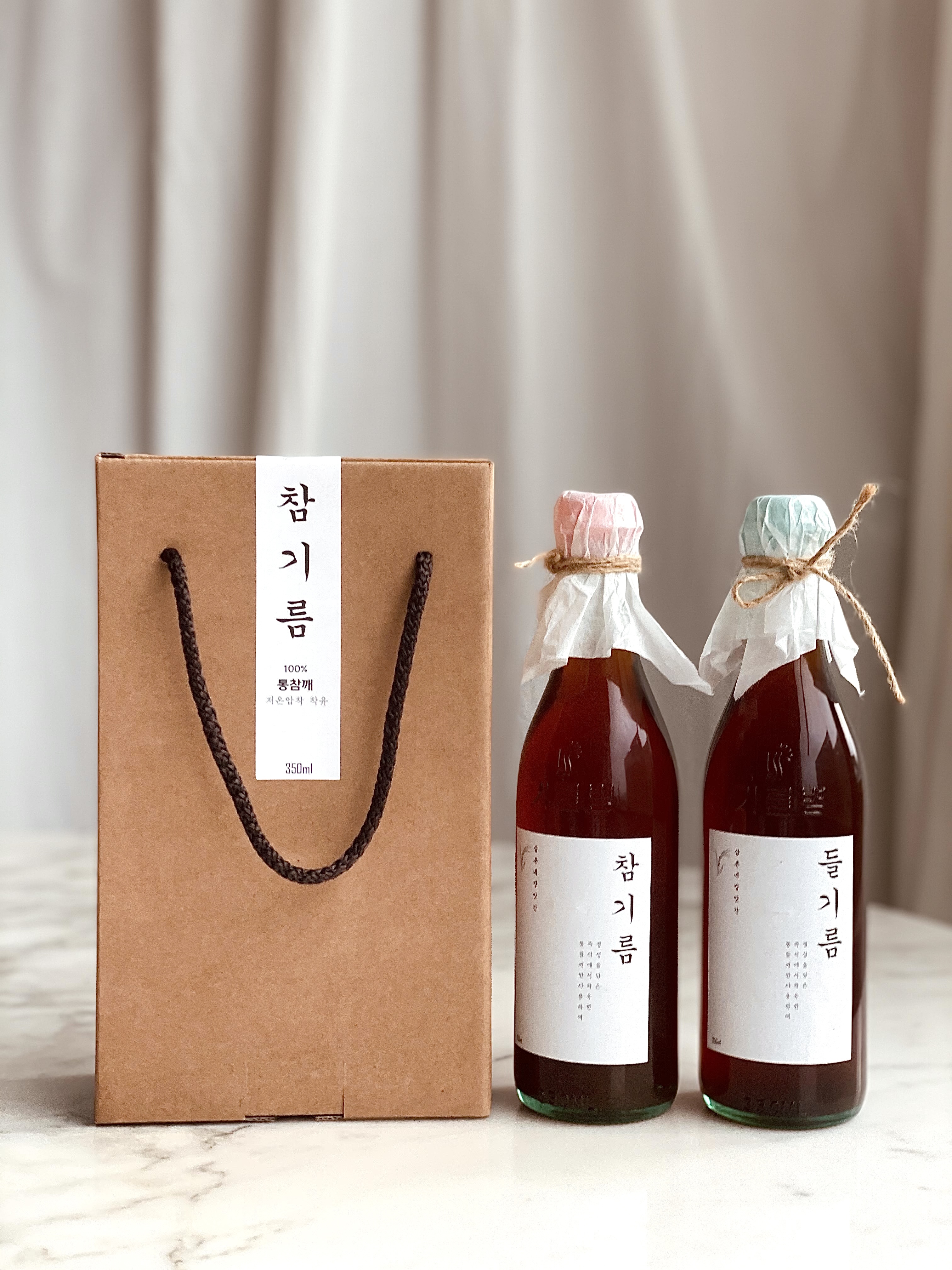 [국산]통참깨 통들깨100%저온압착로스팅 참기름들기름350ml(삼촌네 방앗간)/국산 : 삼촌네방앗간
