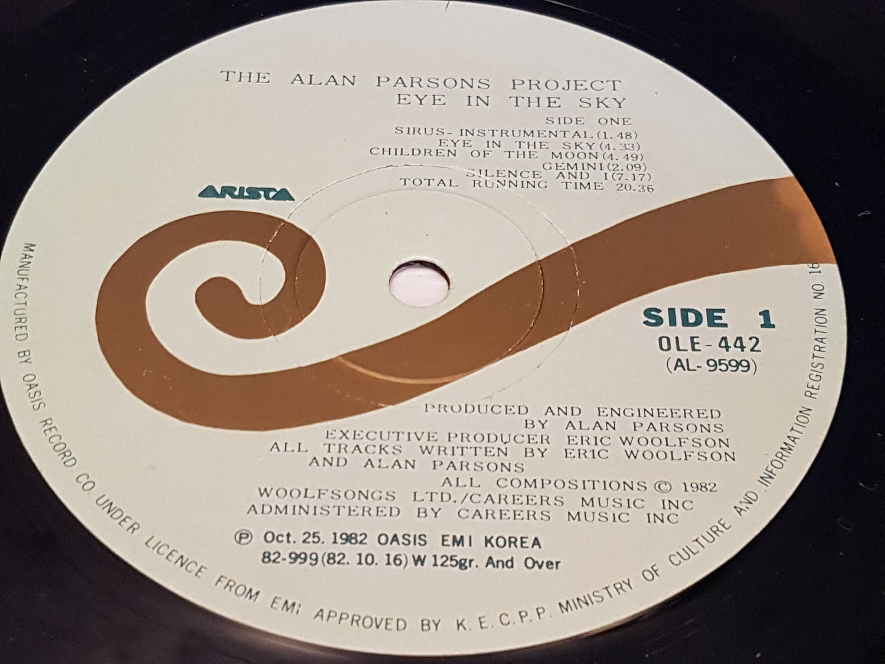 라이센스LP  ALAN PARSONS PROJECT-EYE IN THE SKY : 필레코드
