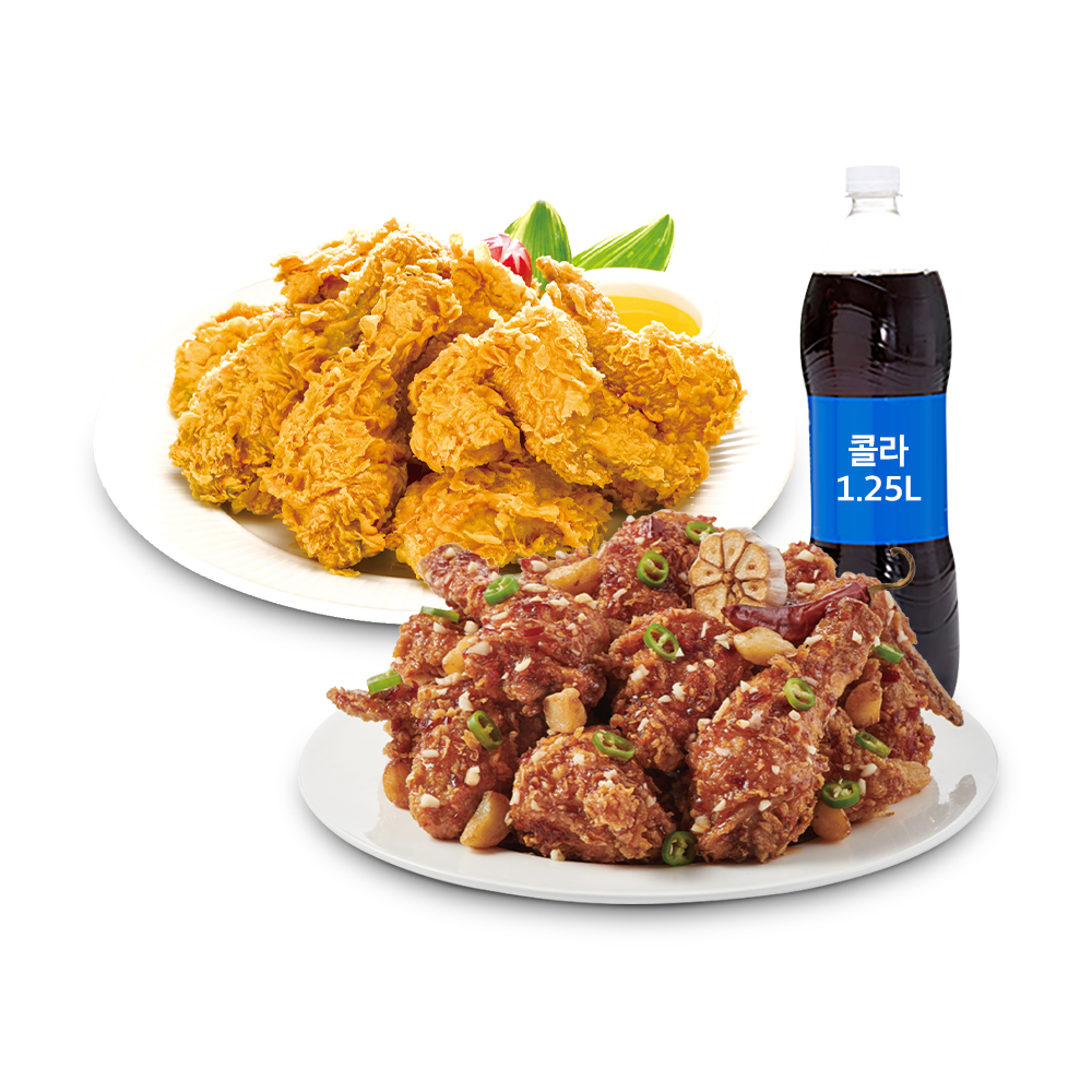 [티바치킨] 고추마늘간장+후라이드+콜라1.25L : 슈퍼콘
