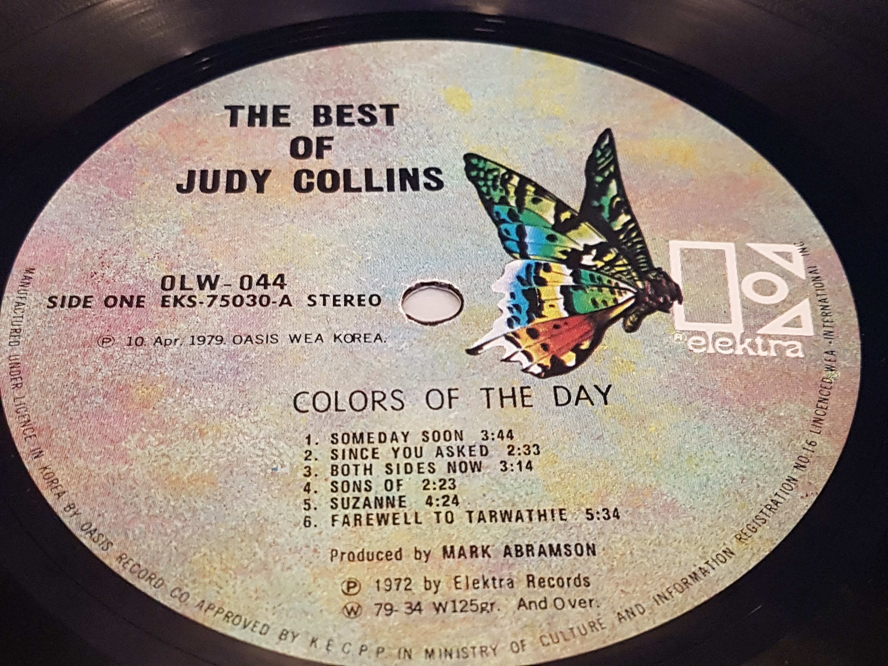 라이센스LP  JUDY COLLINS-THE BEST OF : 필레코드