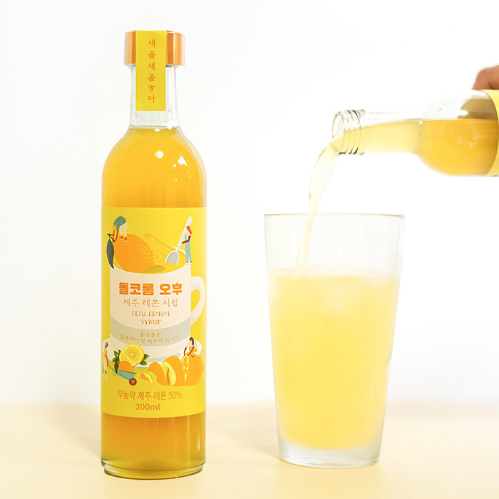 돌코롬 오후 제주 레몬차 시럽 300ml x 1개 : 푸드큐레이터