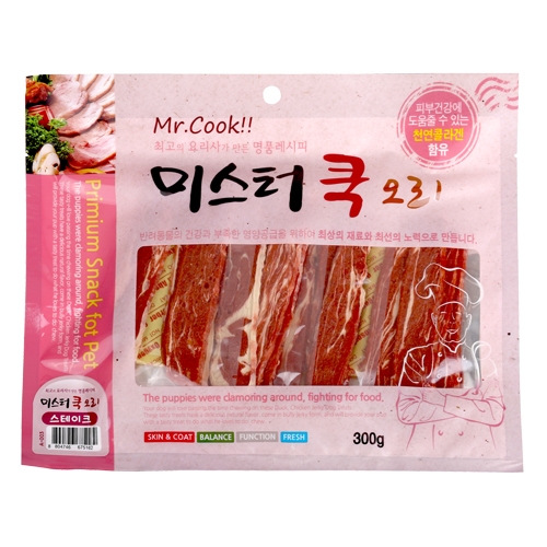 미스터쿡 강아지간식 소고기 스테이크300g : 펫토어