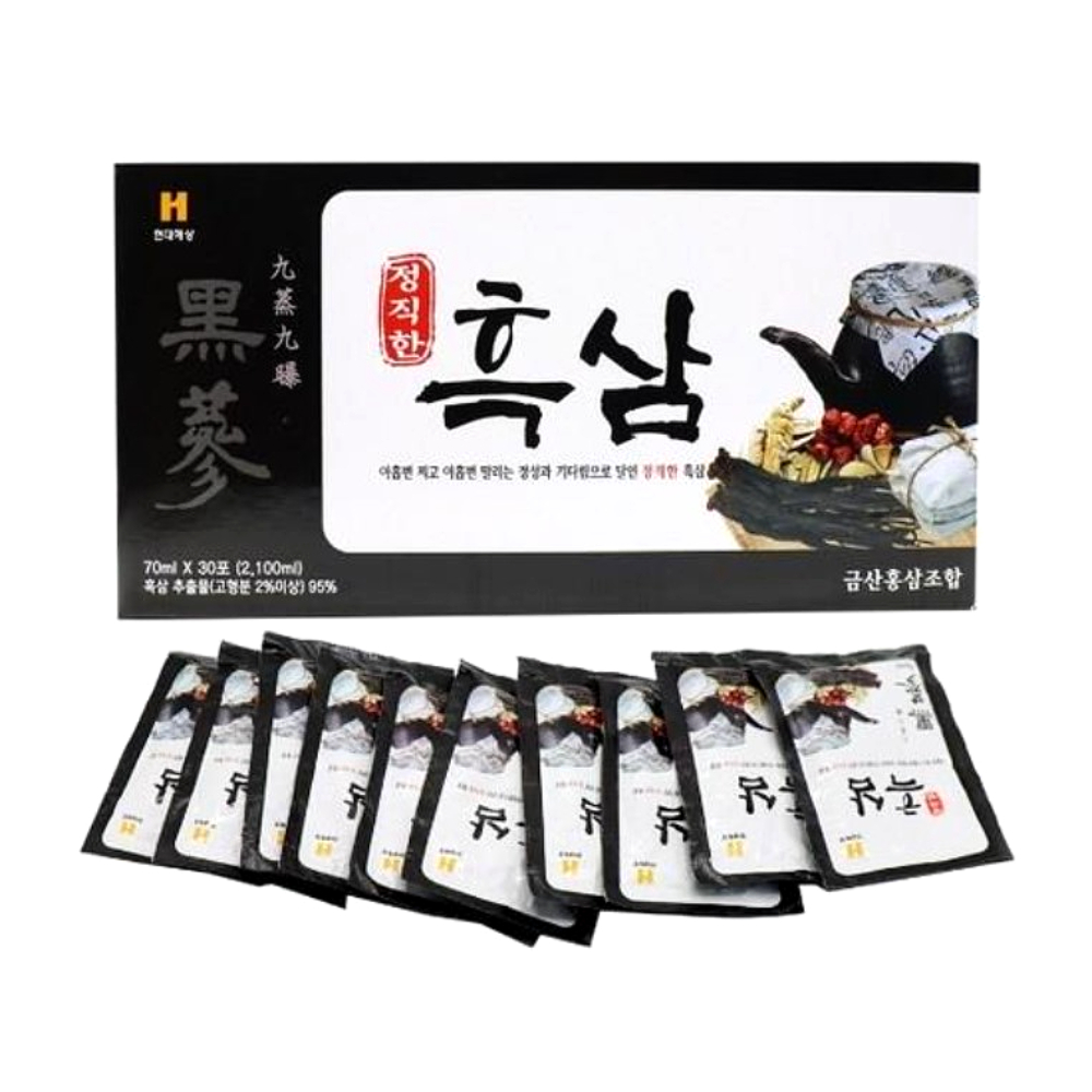 금산홍삼조합 정직한 흑삼 70ml 30포 국산 100% : 다주자마켓
