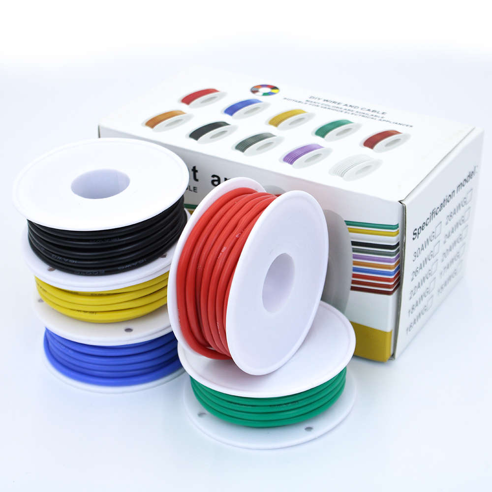 실리콘 와이어 DIY 전선 케이블 키트 30AWG/50M/실리콘 : 톡톡테크