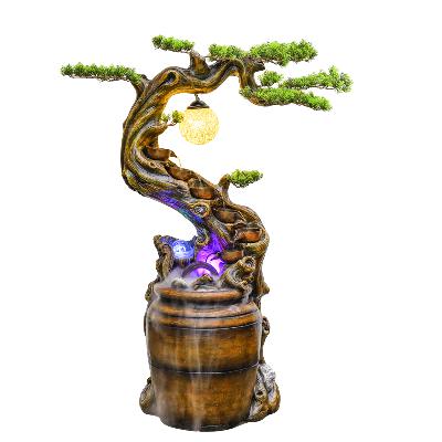 조각장식품 거실소품 뿌리조각풍수륜가산유수분수 전원거실 착지실내가습정원 신중국식 수채물 : N37 매실글로벌