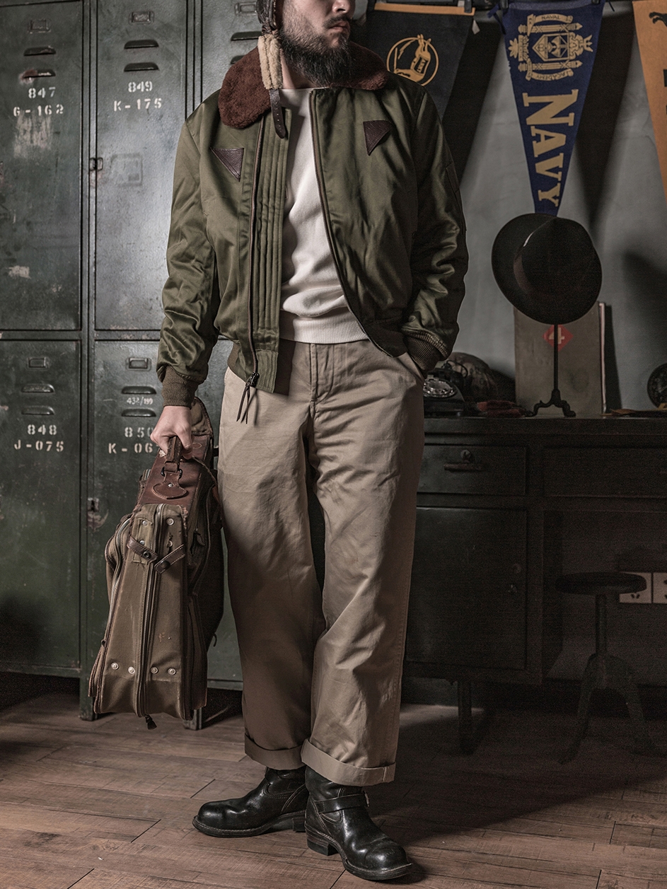 브론슨 Bronson B-15A 항공 자켓 점퍼 재킷 남성용 아메카지 워크웨어 : 그래비티
