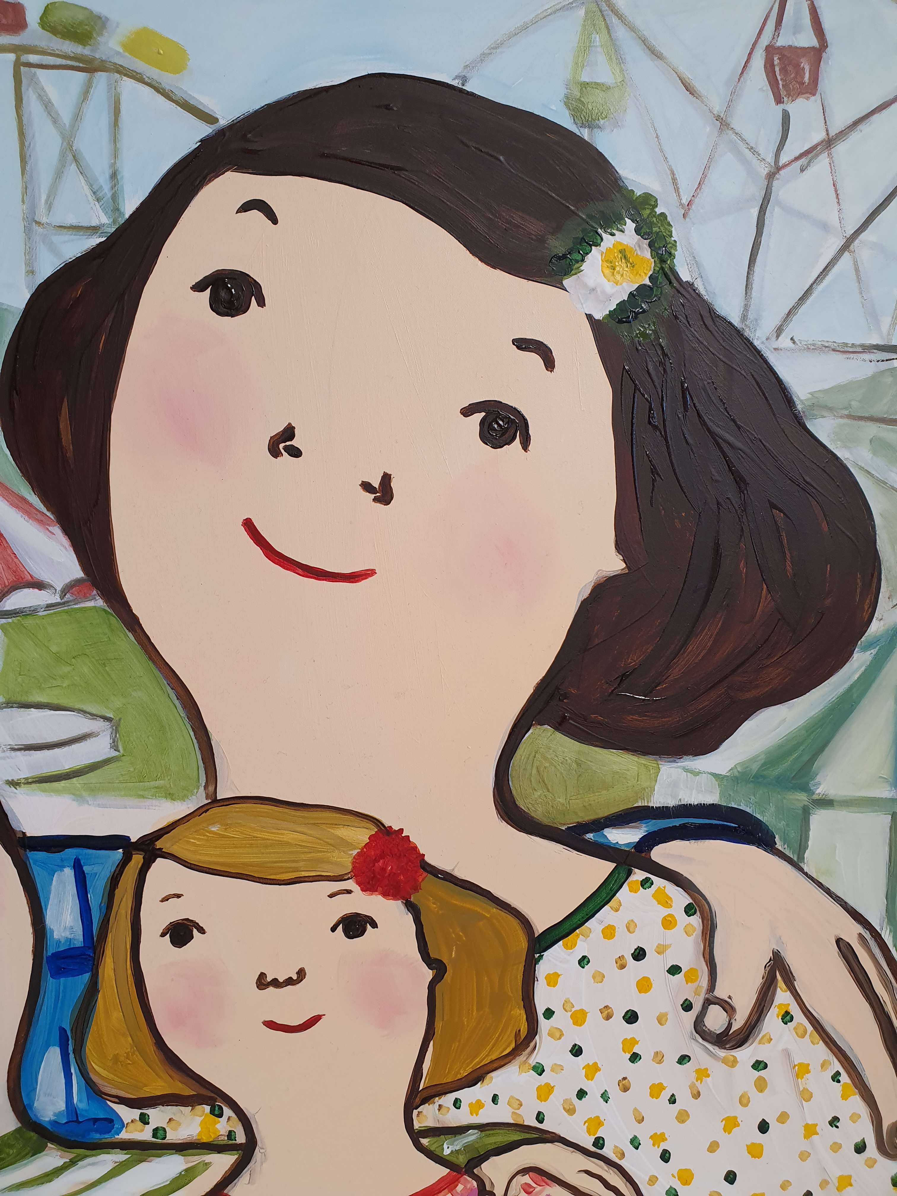 딱1점 행복한우리집 가족그림액자 - 해외유명작가 유화 신작 (고급아크릴관액자포함) : 에이미의그림이야기