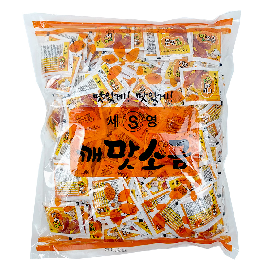 세영식품 일회용 깨맛소금 3g x 500봉입, 치킨소금, 순대소금 : 추억창고 손때