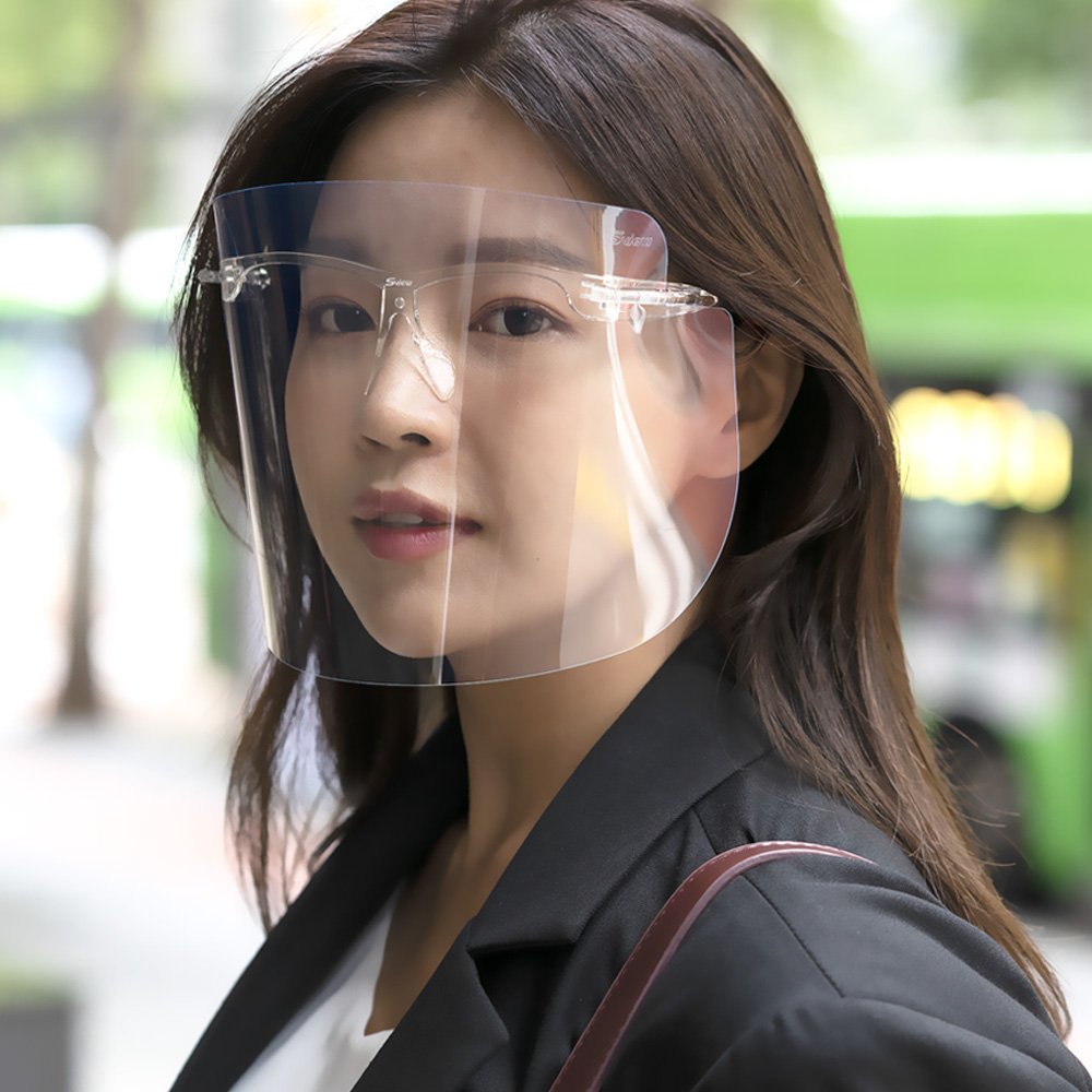 에스뷰 페이스쉴드 자외선 차단 항균 99.9% 안면 보호 마스크 투명 선글라스 : 에스뷰