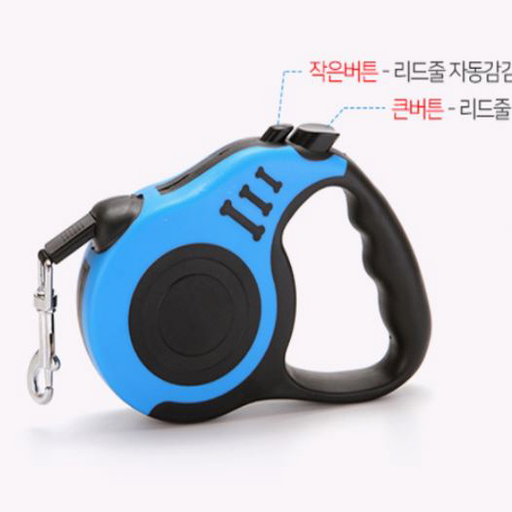 원터치 야외 산책 고양이 애견 자동 버튼 리드줄 : 모세스로드
