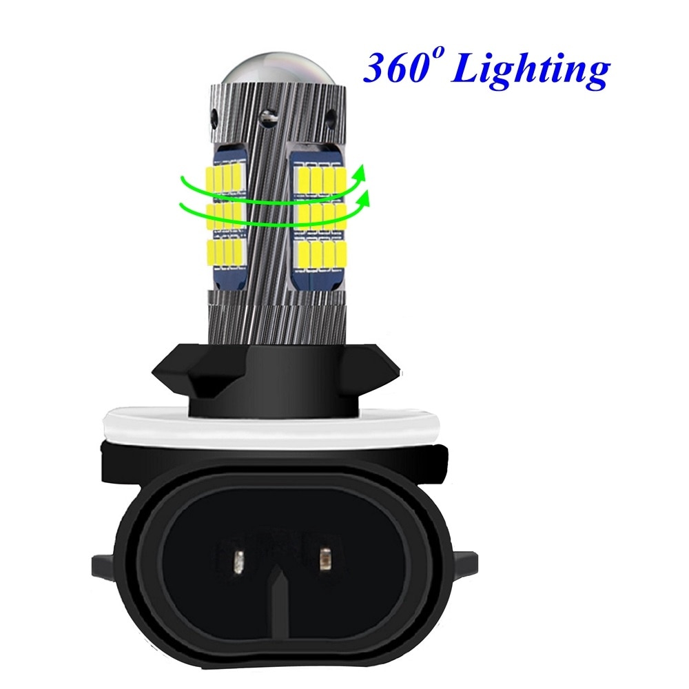 2Pcs H1 H3 H11 H8 9006 HB4 881 880 H27 고품질 2016 LED 자동 안개 램프 자동차 안개 방지 전구 Foglamps 6000K 흰색 : 모아모아95