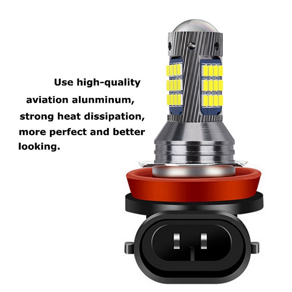 2Pcs H1 H3 H11 H8 9006 HB4 881 880 H27 고품질 2016 LED 자동 안개 램프 자동차 안개 방지 전구 Foglamps 6000K 흰색 : 모아모아95