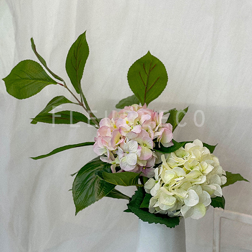 수국 잎 가지 (81cm) / 조화 실크플라워 인테리어 감성소품 플라워 : 플레르데코