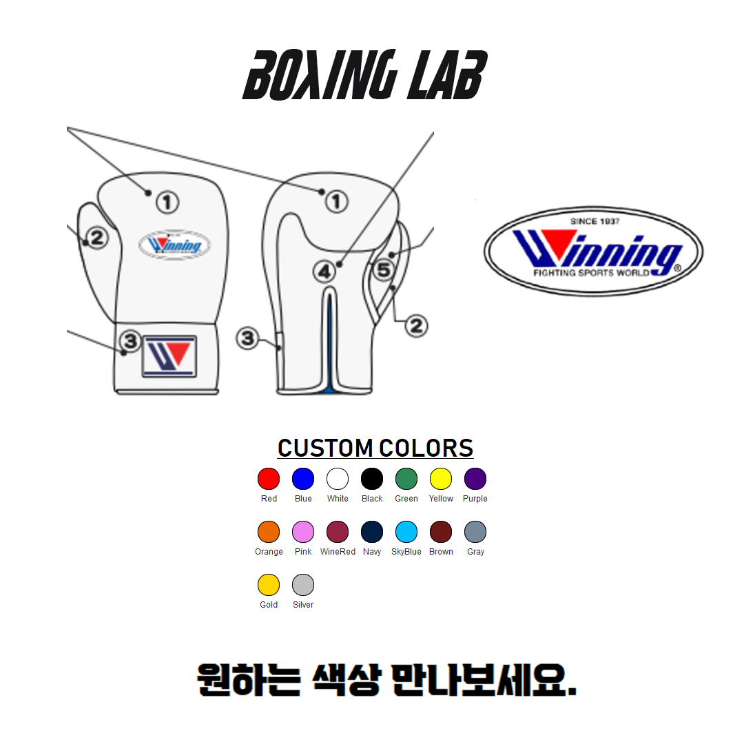 [주문제작] 위닝 커스텀 복싱 글러브 레이스 타입 (Winning Custom Lace Gloves) : 위닝만판다