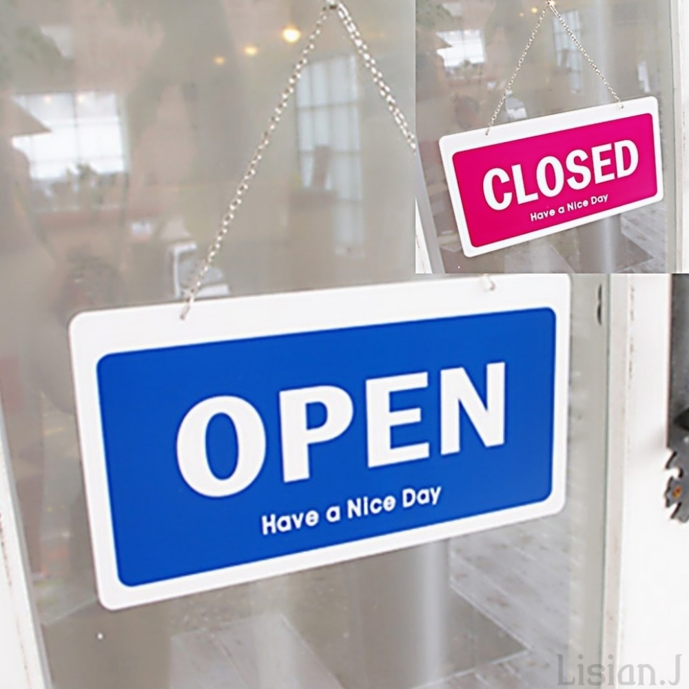 오픈클로즈 포맥스 표지판 양면 걸이용 OPENCLOSE OPEN팻말 : LISIAN.J 스토어
