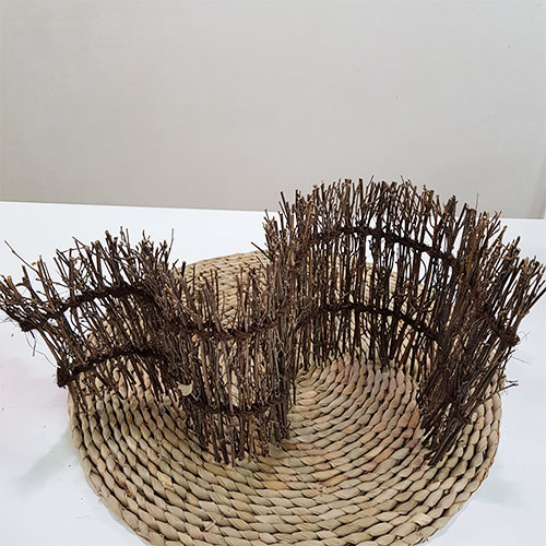 싸리울타리 50cm 민속품인테리어 미니어쳐 수공 전통소품 : 남대문동그라미
