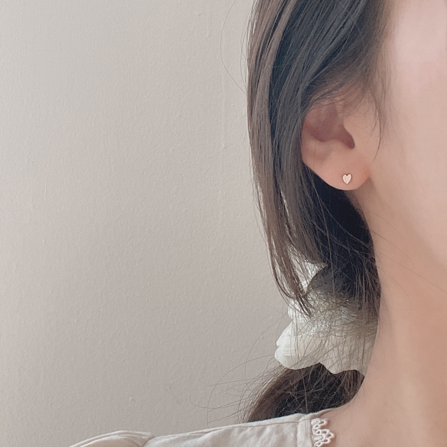 디어벨 14k gold 미니 하트 귀걸이 피어싱 베이직 기본 미니 낱개판매 : 디어벨