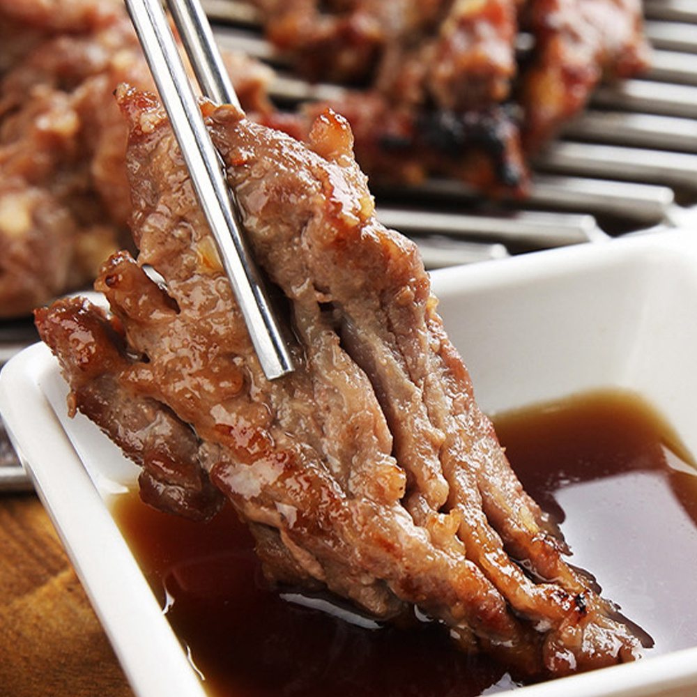 (대형마트 납품) 1.4kg 대용량 숯불 양념 돼지갈비 돼지 고기 왕구이 두루치기 밀키트 : 간달푸드