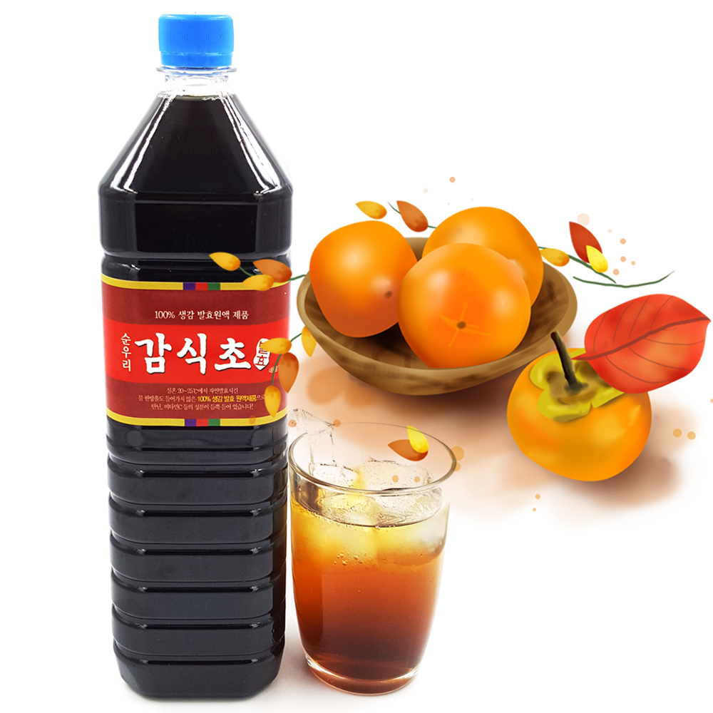 자연천마식품 순우리감식초 1500ml 100% 국내산 생감 발효원액 : 행복식품