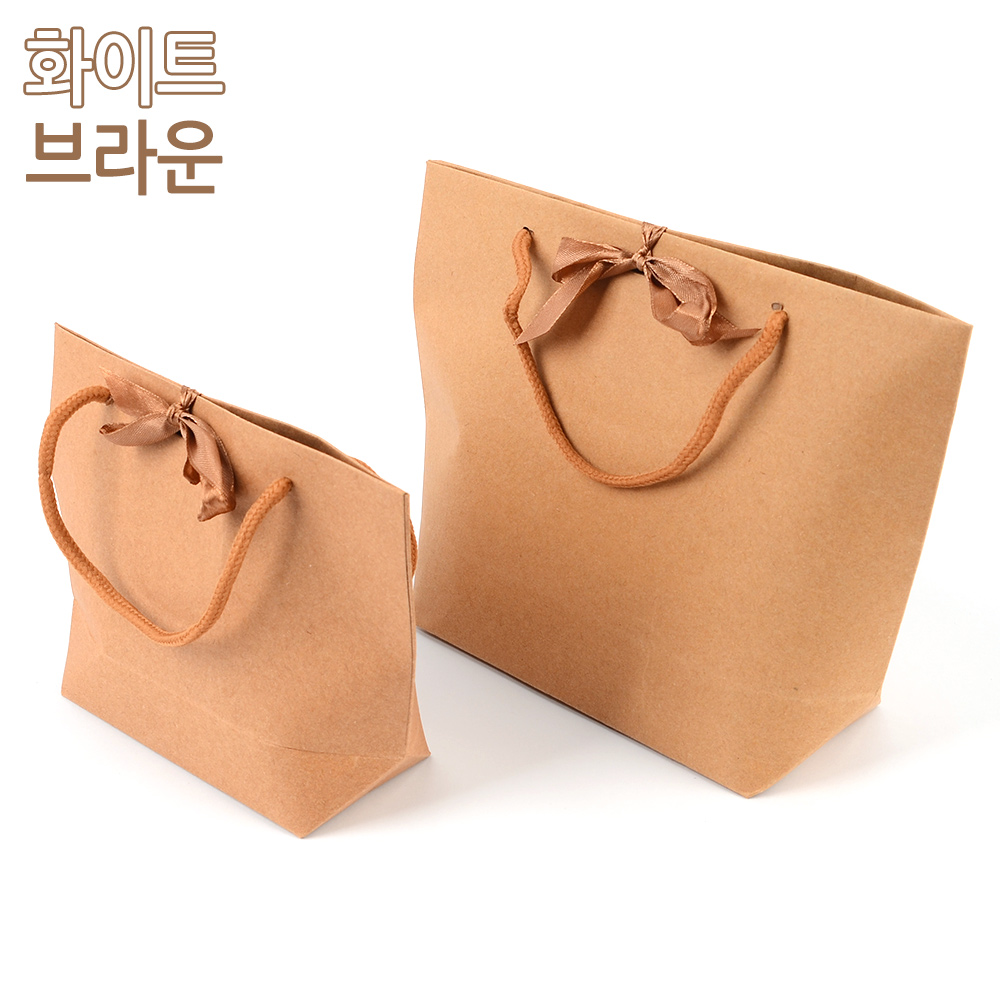 크라프트 쇼핑백 다회용백 백일 떡 도시락 케이크 악세사리 선물 선물용 홍보물 기프트 포장 답례 답례품 상자 케이스 종이 가방 소형 대형 : 리체아