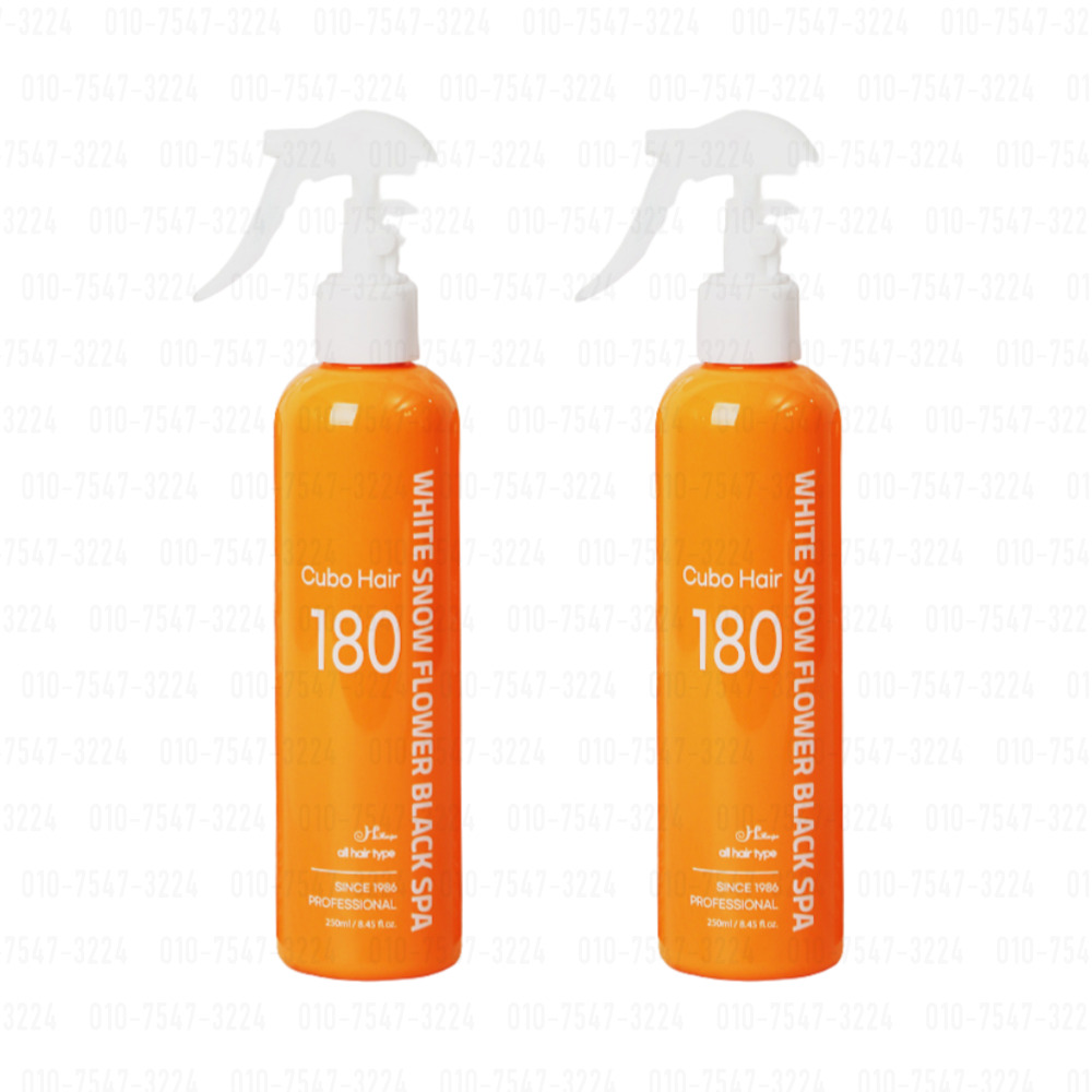 [2개] H레시피 큐보 헤어 180 스프레이 250ml 열 보호제 시술 전 드라이 전 손상보호처리 : 하얀눈꽃가루 쇼핑몰