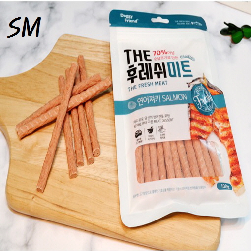 SM 첼시 더 후레쉬 미트 말랑말랑 소프트 연어 져키 100g 애견 강아지 영양 간식 : 요기어때쇼핑