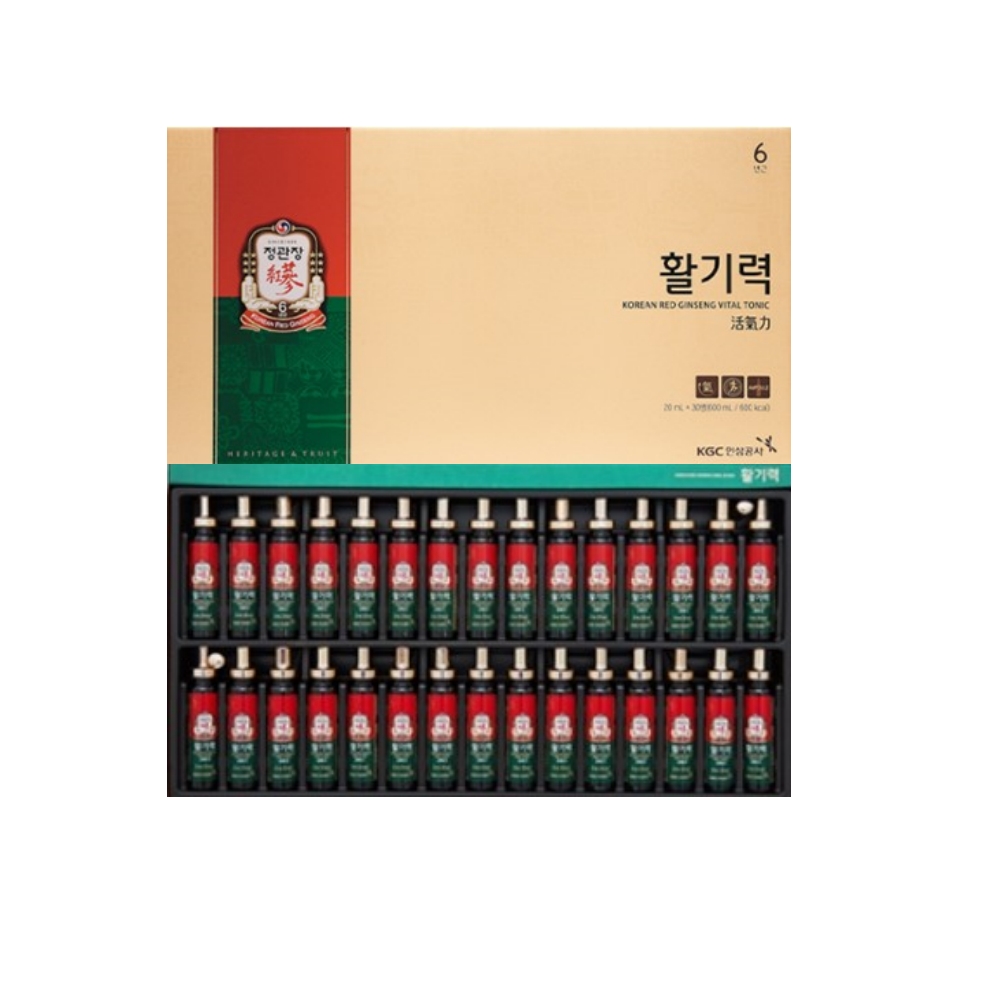 정관장 활기력 20ml 6년근 홍삼농축액 전통소재와 비타민C 배합한 건강드링크 10병 : 굿딜쇼핑