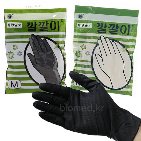 동광상사 깔깔이 미용장갑/고무장갑/라텍스블랙 : 바이오메드