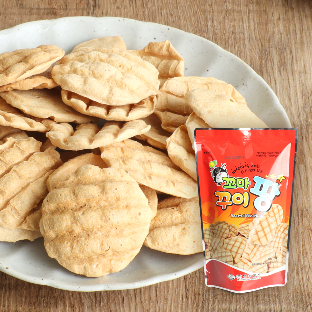 꼬마꾸이팡 70g 1봉 바삭이쥐포 빠삭이 조미어포 쥐포구이 꾸이 마른안주 태성물산 : 더쟁반