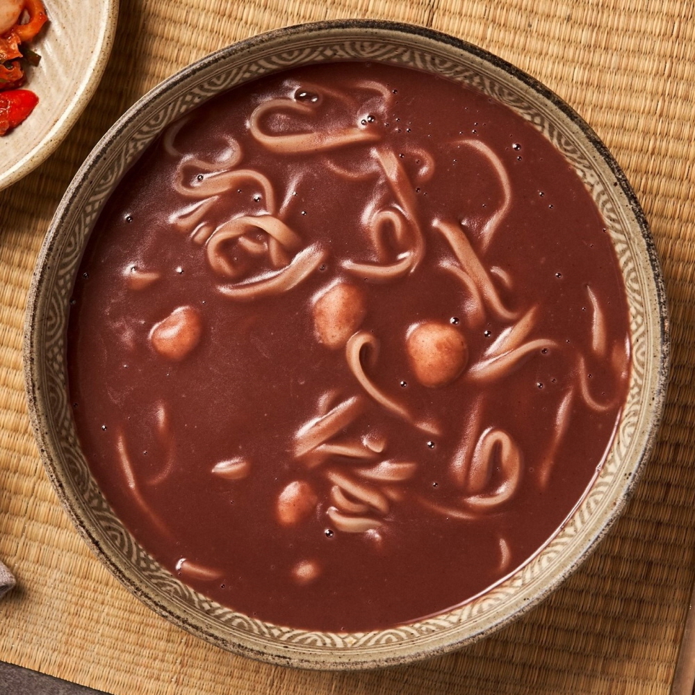 [경남 진주] 차밭골 팥칼국수 1인분 캠핑음식 밀키트 : 인생식탁