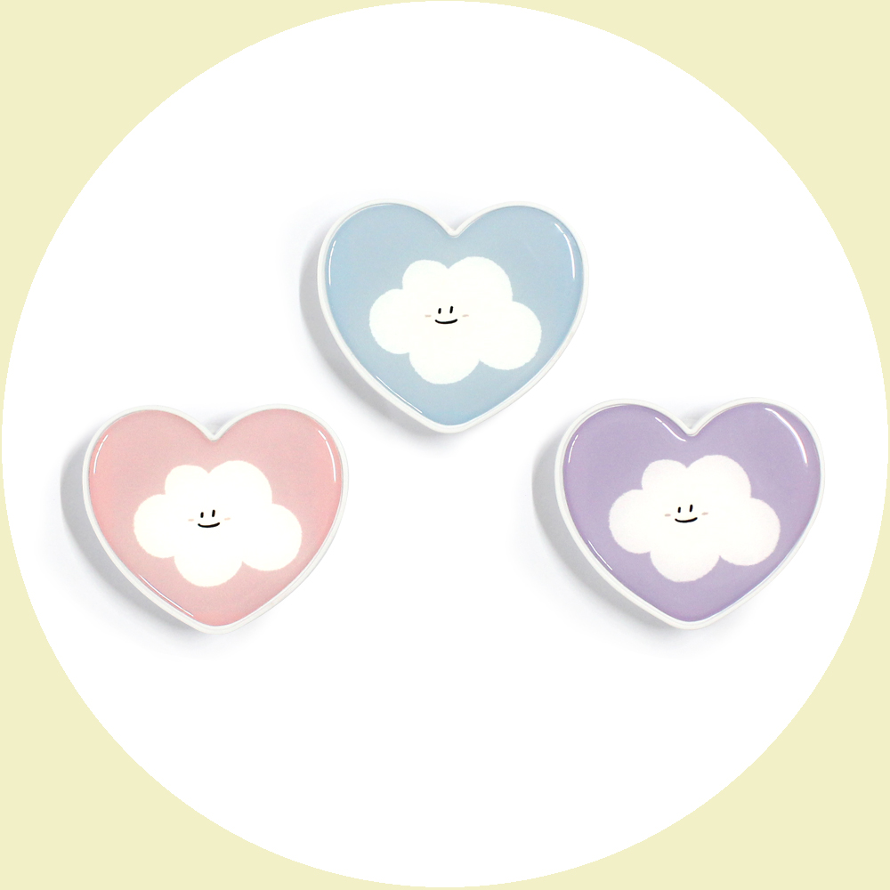 [공방상상] 솜사탕구름 스마트톡(블랙바디) + 스마트톡(화이트바디) / 2종세트 [원형/하트] : 공방상상