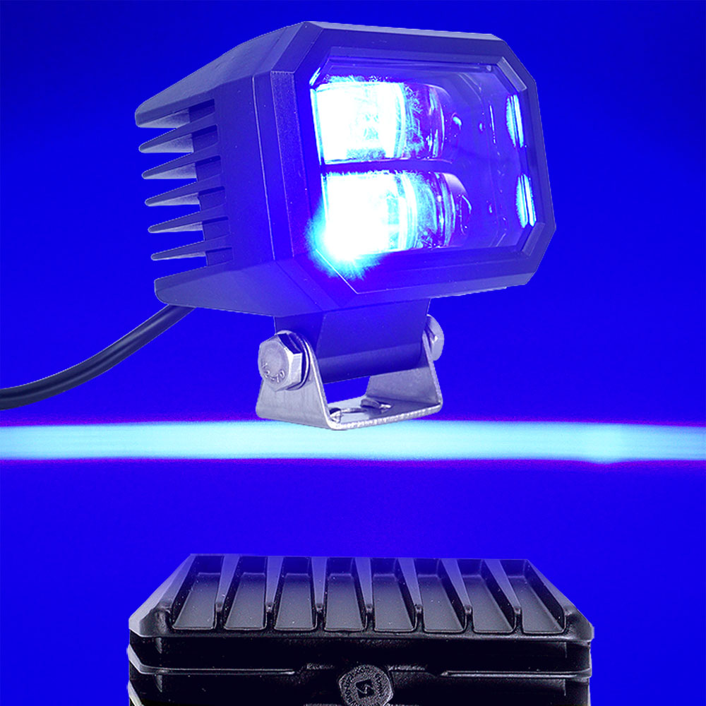 DC12V-60V겸용 고급형 지게차 LED안전라인램프 블루LED/와이드빔 써치라이트/지게차라이트/야간작업/라인작업/라인등 : 삼항LED