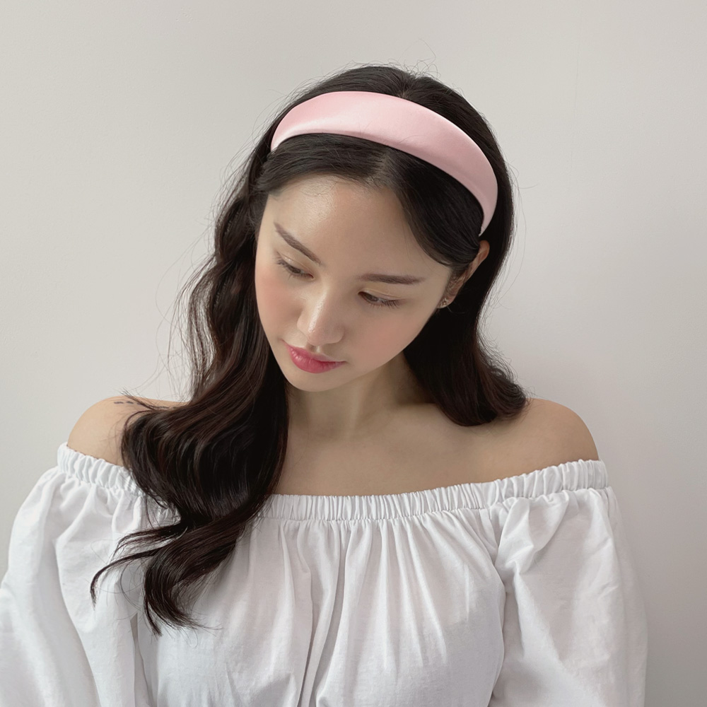 [14colors / 자체제작] 탐나 실크 심플 헤어밴드 : 더노블