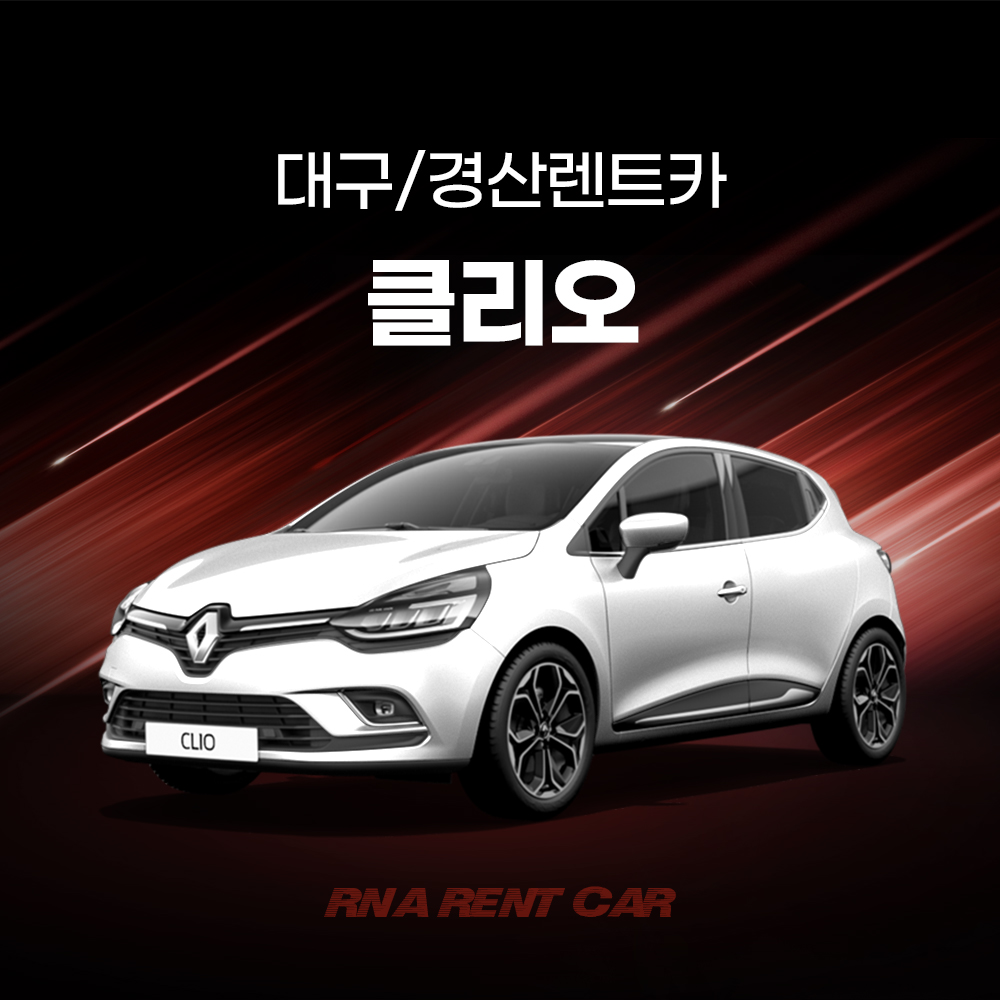 르노삼성 클리오 단기렌트 대구렌트카 경산렌트카 장기렌트 가능 - 배회차서비스 : RNA RENTCAR