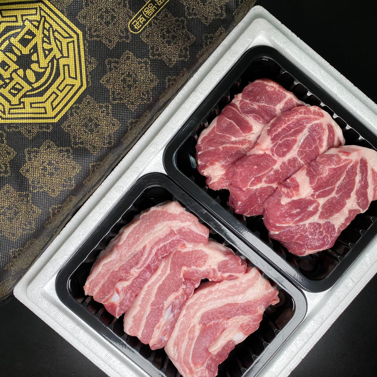 얼룩도야지 YBD 한돈 1등급 프리미엄 돼지고기 삼겹살 목살 선물세트 청년고기 : 청년고기