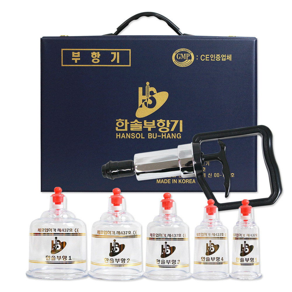 한솔의료기 부항기 17컵 세트 펌프포함 가정용 부항 부황 마사지 병원 한의원 : 세종헬스케어