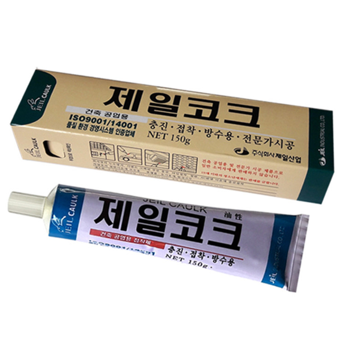 토끼 제일코크 방수 충진 메꿈 코킹 접착제 빠데 퍼티 흑색 회색 백색 150g : 어반 팩토리
