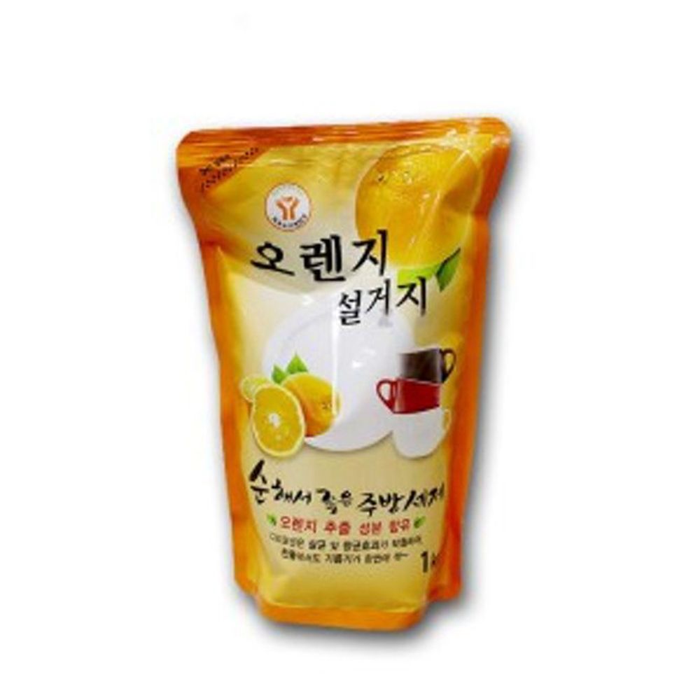 설거지 세척제 1000ml 오렌지 식기 세척 세제 리필형 : 주주샵
