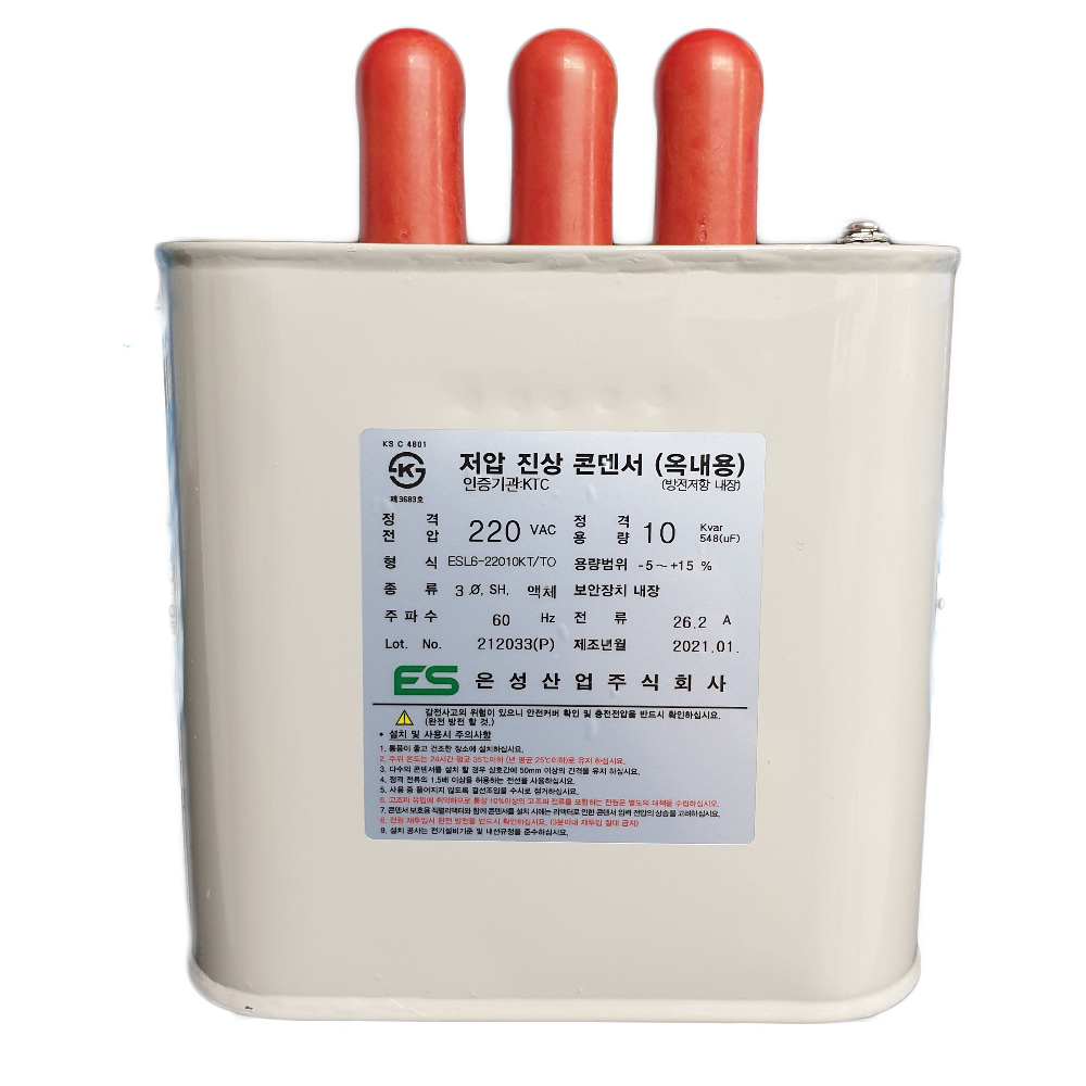 은성산업 저압진상콘덴서 220V / 220VAC 삼상 10kvar (유입식) : 영진토탈