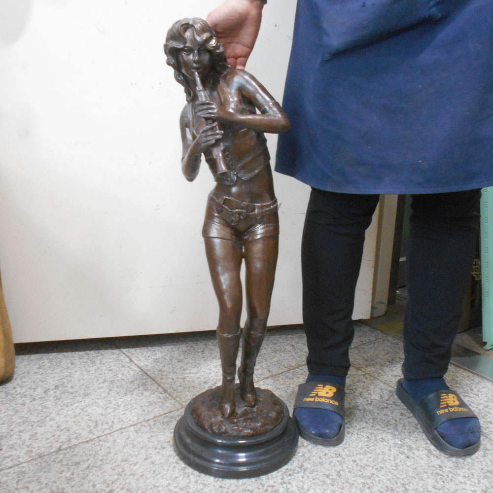피리 연주조각상 74cm 악기연주 동상 소녀상 여인상 : 기모아 풍물쇼핑몰