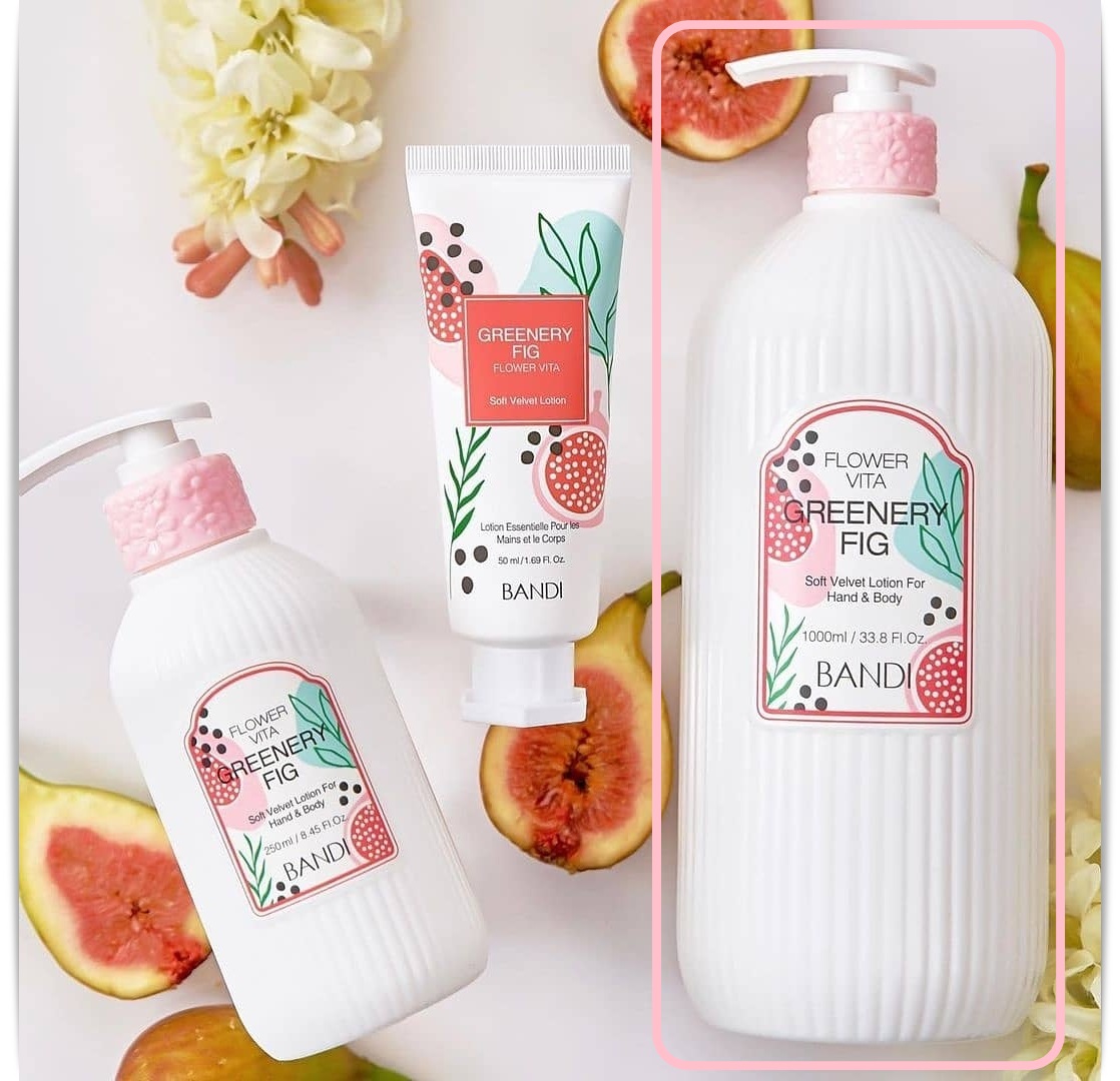 반디 플라워비타 소프트 벨벳 로션 1000ml 그리너리피그 : 대구아담앤이브