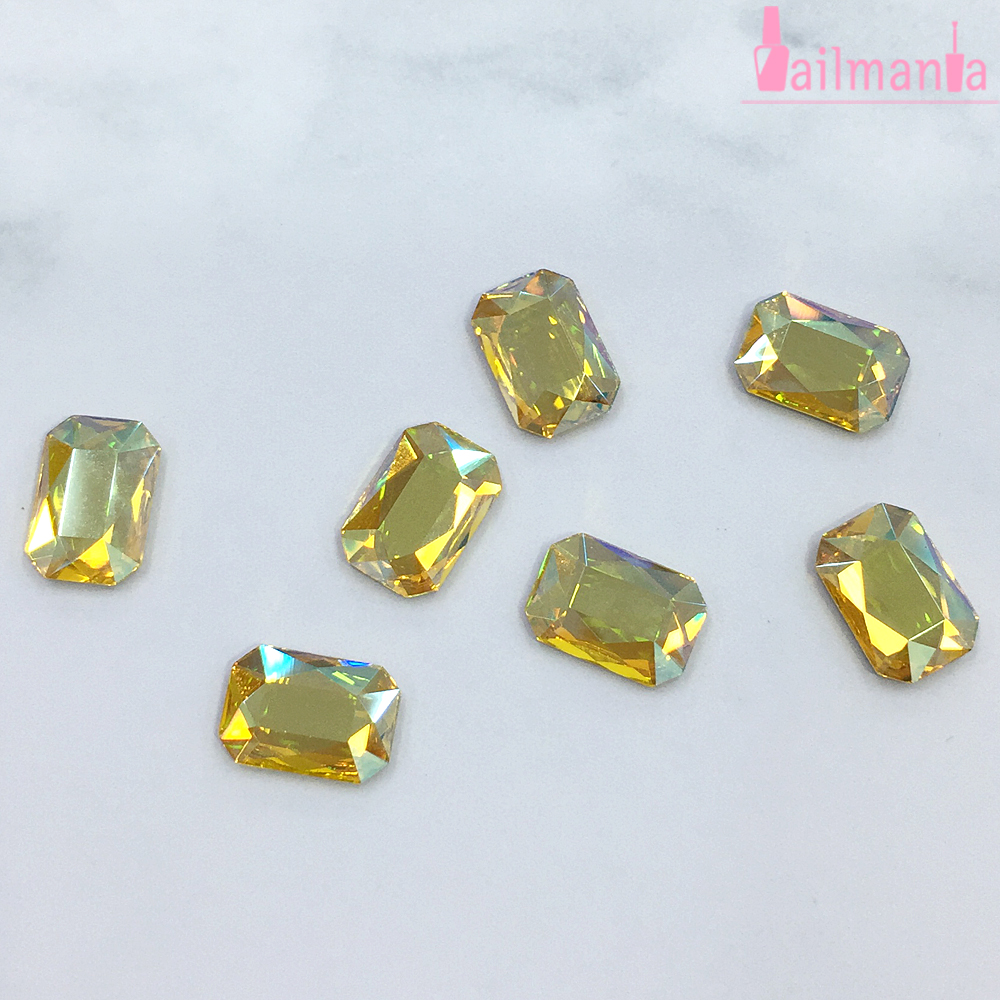 오스트리아스톤 2602 에메랄드컷 8x5.5mm 시트린 쉬머 : 네일매니아