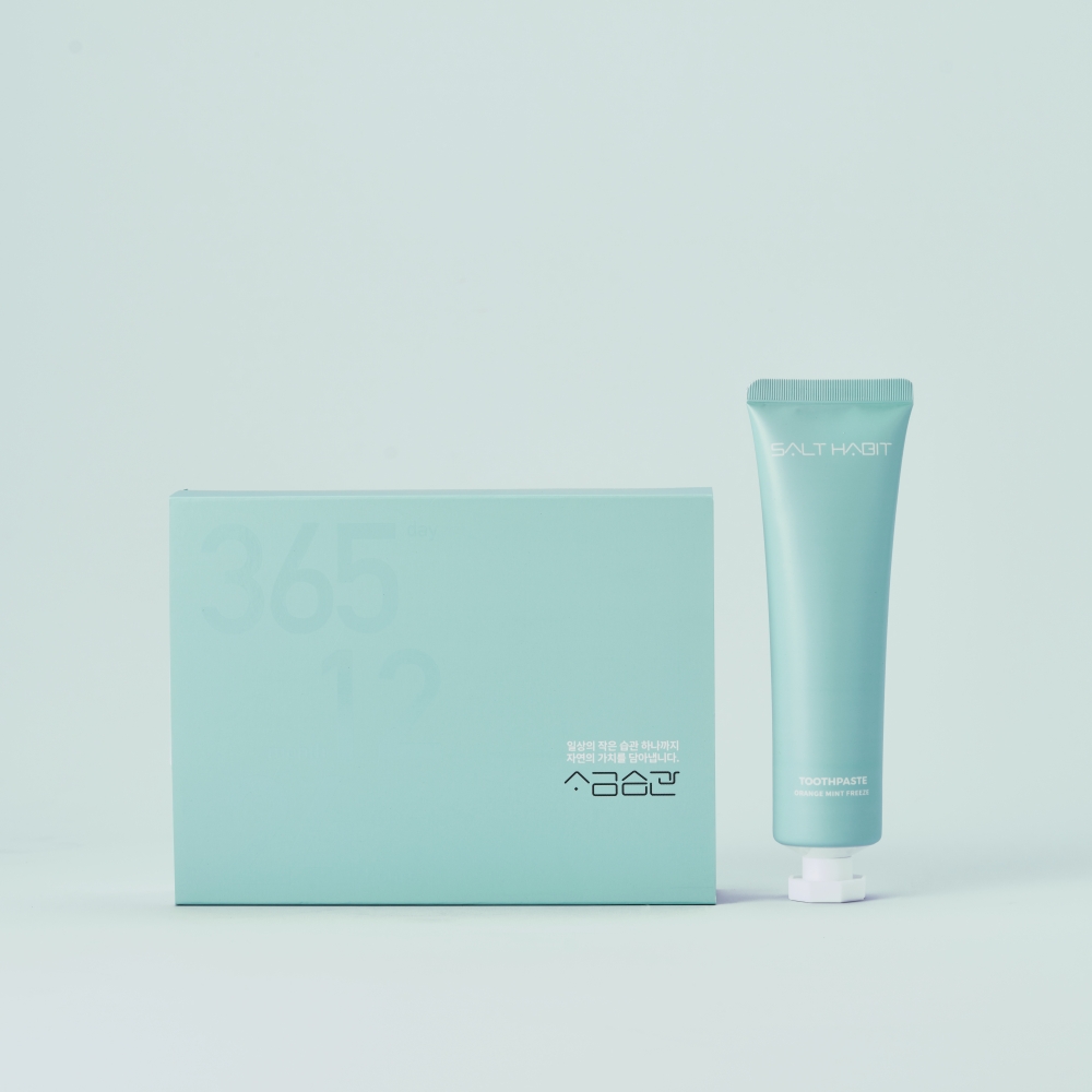 소금습관 합성 계면활성제없는 천일염 천연 치약 120g 3개입 : 솔트바이오
