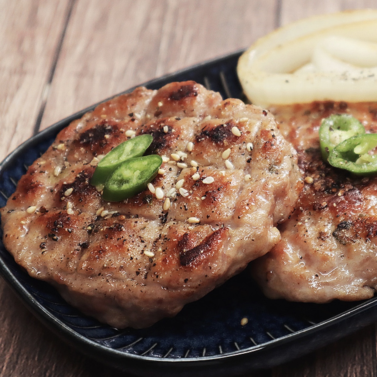바베큐아저씨 수제 떡갈비 600g 국내산 돼지갈비살 냉장육 햄버거 함박스테이크 200gx3 : Gimmelhey