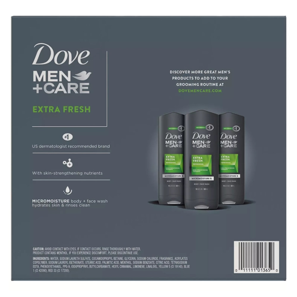 Dove 미국 도브 맨즈 후레쉬 바디클렌저 샤워젤 바디워시 리프레쉬 532ml 3팩 : 토토니상점