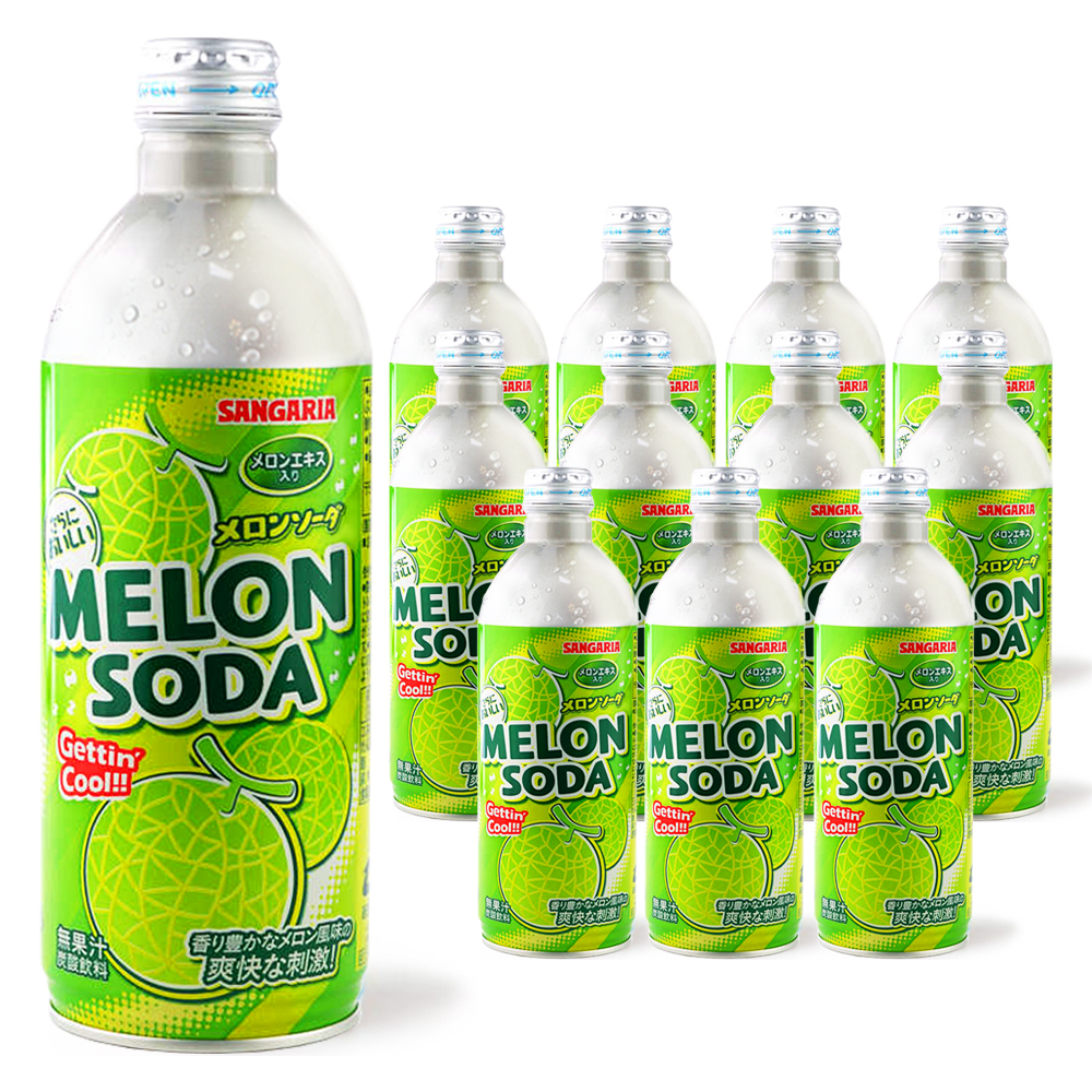 산가리아 메론소다 500ml 24개 일본 라무네 멜론 소다 탄산음료 : 아이온
