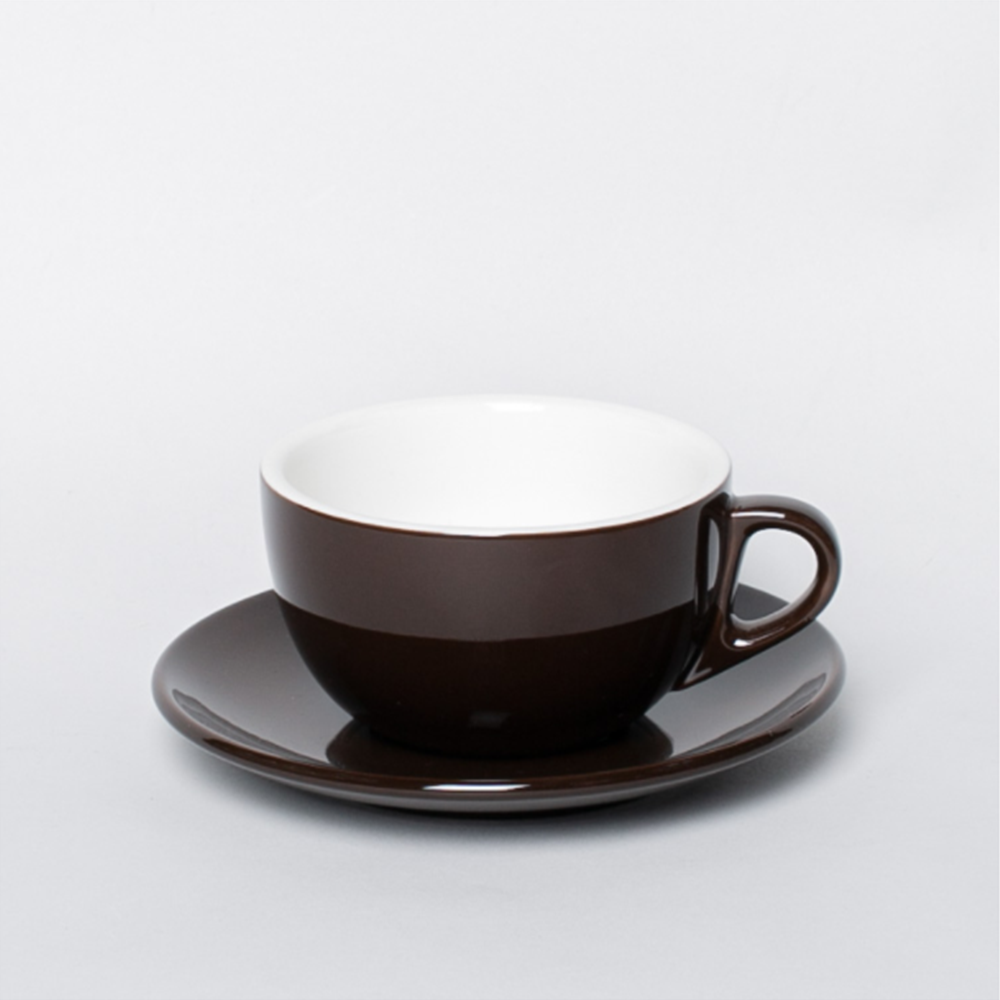노빌따 카페라떼 잔 받침(7color) 화이트 잔 3호 350ml : JNB coffee