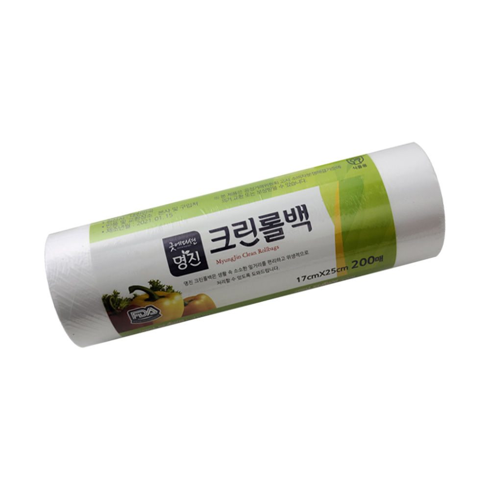 명진 일회용 크린 롤백 200매 소/중/대 간편비닐 : 신창조