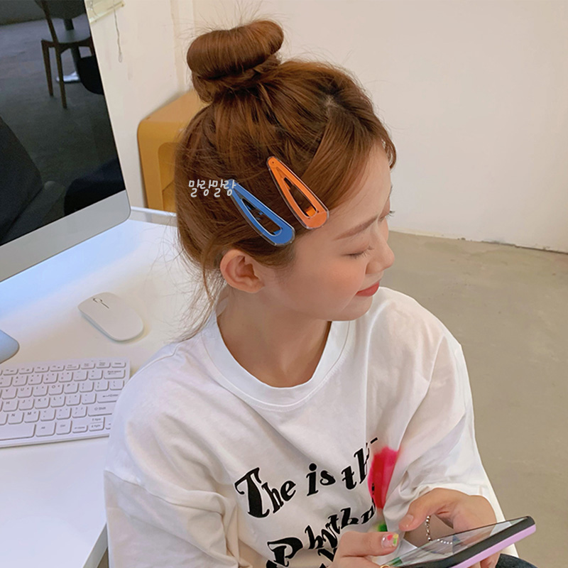 머리 똑딱핀 앞머리핀 옆머리핀 잔머리 똑딱삔 : 말랑말랑잡화점